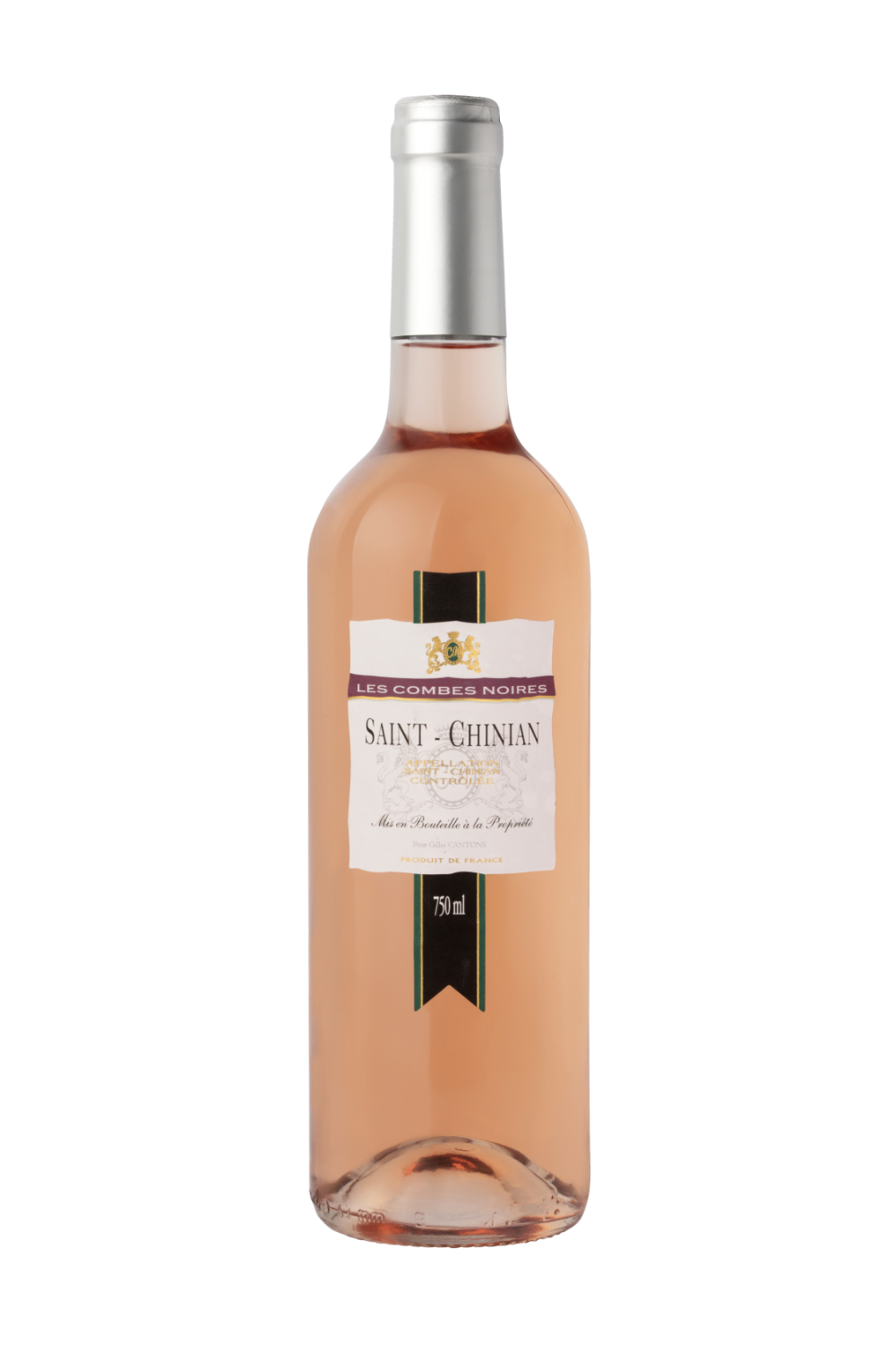 Bouteille de vin rosé Les Combes Noires - Appellation AOP SAINT CHINIAN - LES COMBES NOIRES ROSE - DOMAINES GILLES CANTONS - VIGNERONS DES SCHISTES